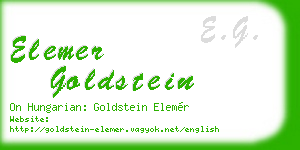 elemer goldstein business card